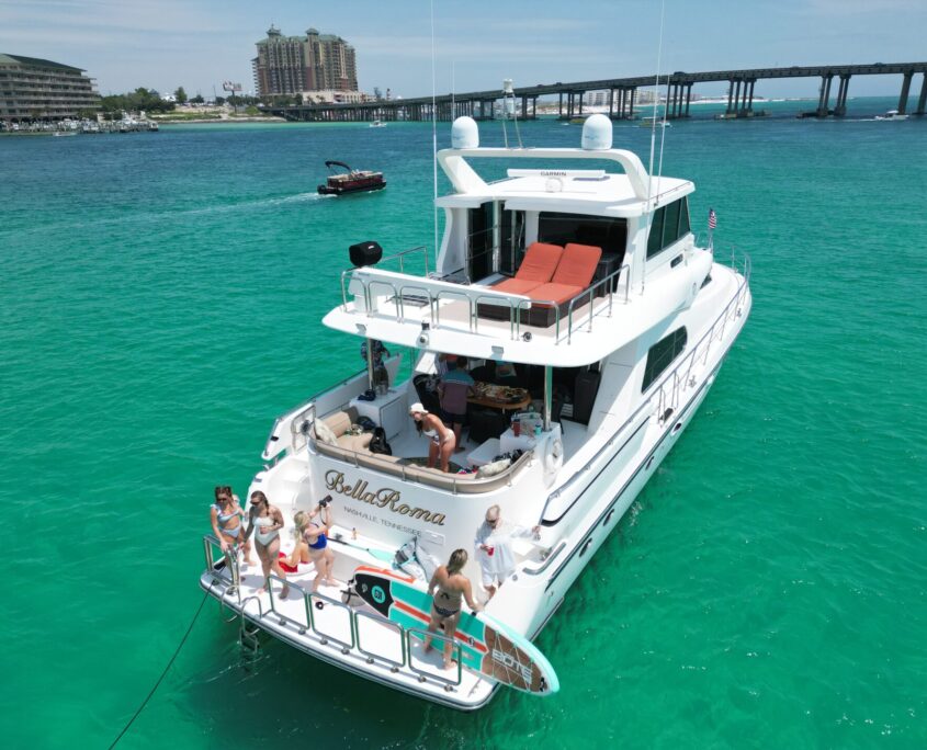 full-day 8-hour luxury yacht rental in Destin, FL
